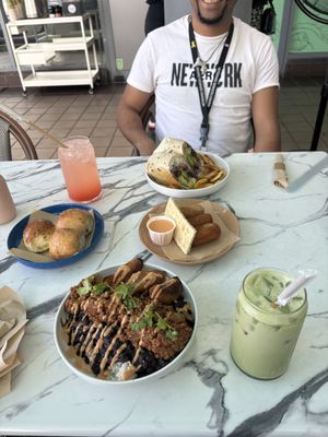 Iced maple matcha latte   at Vegan Cuban Cuisine in Miami