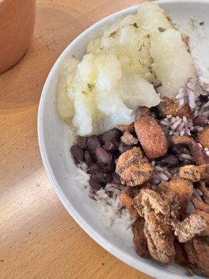 Mushroom Masitas and Yuca with Mojo  at Vegan Cuban Cuisine in Miami