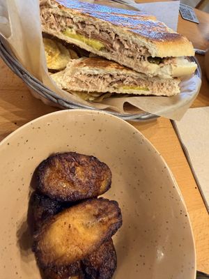 Cubano with sweet plantains  at Vegan Cuban Cuisine in Miami
