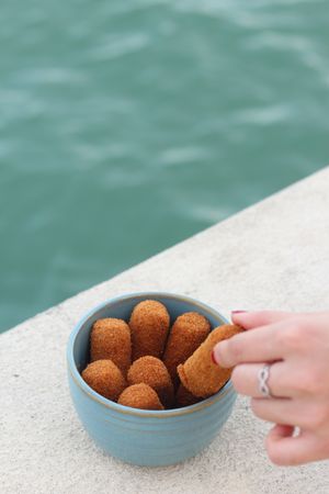 Vegan Croquetas and the Ocean! It cannot get better than that. Place your order at VeganCubanCuisine.com at Vegan Cuban Cuisine in Miami