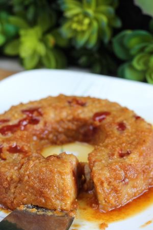 Our Vegan Guava Pudding!  at Vegan Cuban Cuisine in Miami