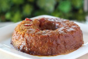 Vegan Guava Pudding! Order it for your next family gathering and delight your guests!  at Vegan Cuban Cuisine in Miami