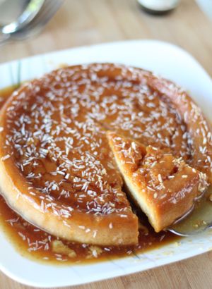 New Coconut Flan! at Vegan Cuban Cuisine in Miami