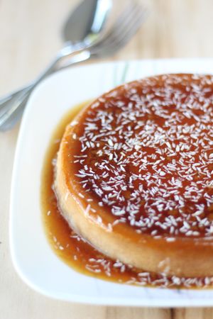 Our New & Delicious Coconut Flan! at Vegan Cuban Cuisine in Miami