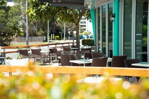Great Alfresco sitting area at Shiraz Persian Restaurant + Bar in Surfers Paradise