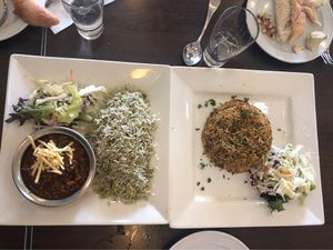 2 Vegan Rice Dishes at Shiraz Persian Restaurant + Bar in Surfers Paradise