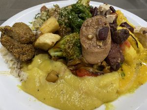 Banana Puree and other stuffings for your vegan tummy.  at Vegano da Tijuca in Rio De Janeiro