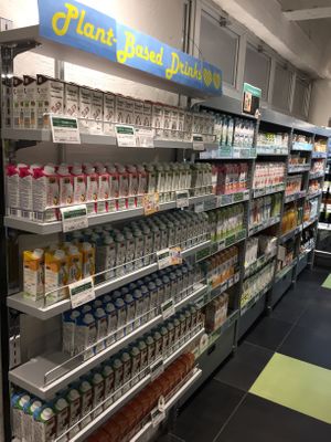 Plant milks  at Bio c' Bon - Azabujuban in Tokyo