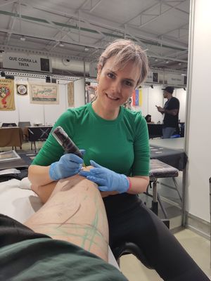   at SanMan Tattoo Parlor in Madrid