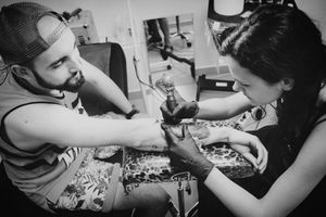 . at SanMan Tattoo Parlor in Madrid