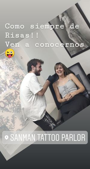 . at SanMan Tattoo Parlor in Madrid