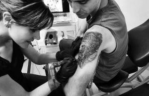 . at SanMan Tattoo Parlor in Madrid