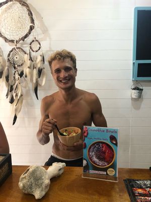 Eat clean feel clean! Chocolate nice-cream smoothie bowl!   at Ohana in Koh Phi Phi