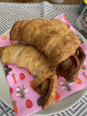 Sausage croissant  at Deer Mama in Amsterdam