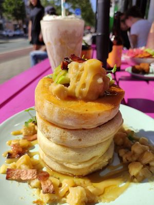 Sweet and salty pancakes at Deer Mama in Amsterdam