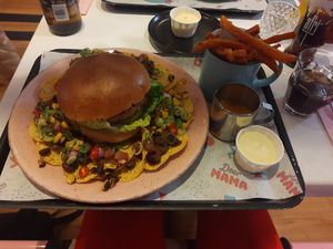 Nacho burger at Deer Mama in Amsterdam