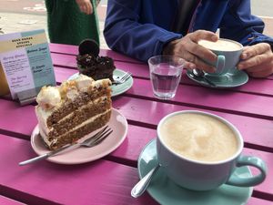 Carrot cake Oreo Cake Oat Lattes  at Deer Mama in Amsterdam