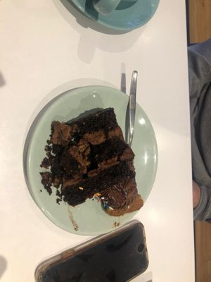 Chocolate & Stroopwaffle cake  at Deer Mama in Amsterdam