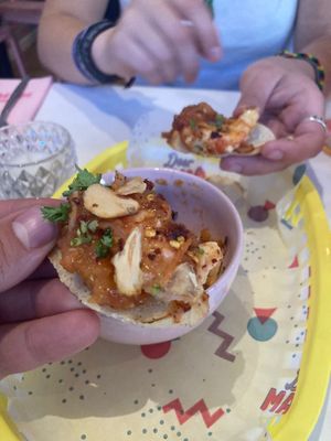 Garlic & Tomato shrimps  at Deer Mama in Amsterdam