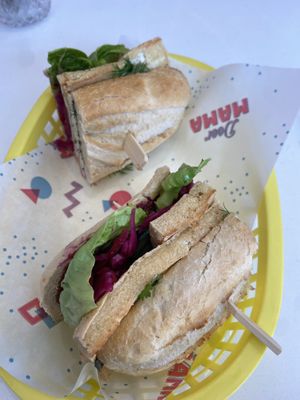 Tofu banh mi (nice and with crispy tofu) at Deer Mama in Amsterdam