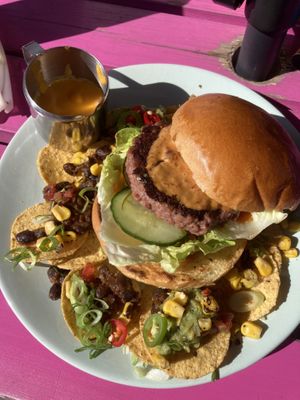 Nacho burger  at Deer Mama in Amsterdam