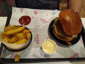 Chicken burger at Deer Mama in Amsterdam