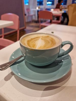 Cappuccino with Oatmilk at Deer Mama in Amsterdam