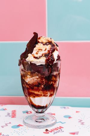 Stoofpeer Soft Serve Sundae  at Deer Mama in Amsterdam