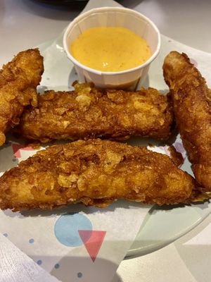 Fried chicken strips  at Deer Mama in Amsterdam