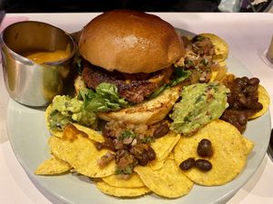 Nacho burger  at Deer Mama in Amsterdam