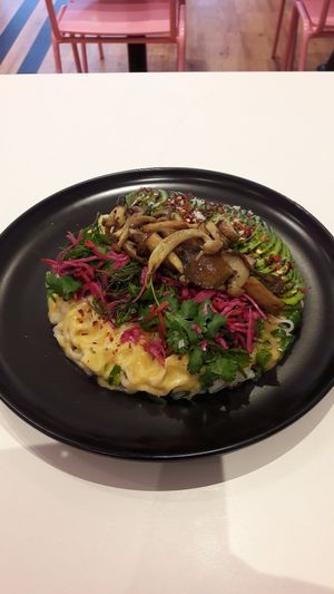 the funky rice noodle because mama said eat your greens. The best salad ever eaten! at Deer Mama in Amsterdam