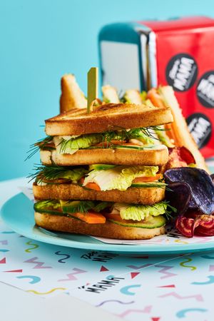 Carrot Lox Clubsandwich at Deer Mama in Amsterdam