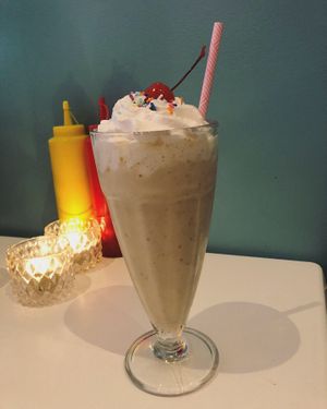 Banana mylk shake  at Deer Mama in Amsterdam