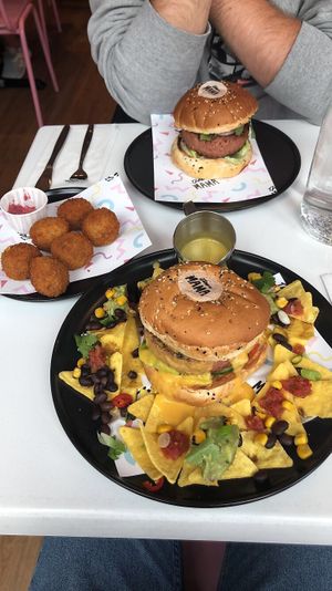 Nacho burger! at Deer Mama in Amsterdam