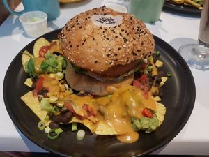 Nacho Burger😍 at Deer Mama in Amsterdam