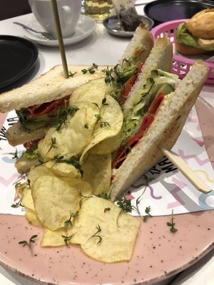 Carrot Lox Club Sandwich at Deer Mama in Amsterdam