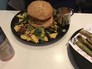 Nacho burger at Deer Mama in Amsterdam