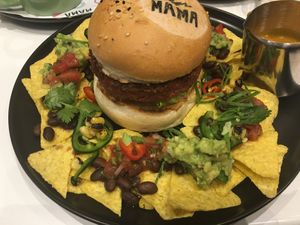 Nacho Burger 😋 at Deer Mama in Amsterdam