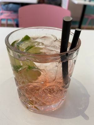 Rose fizz cocktail: nice at Deer Mama in Amsterdam