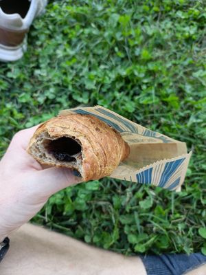 Blueberry croissant at Panettoni Giovanni Cova in Milan