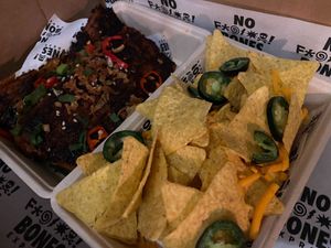 Ribs and nachos  at Vegan Junk Food Bar - Downtown in Amsterdam