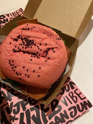 burger with the most realistic bacon at Vegan Junk Food Bar - Downtown in Amsterdam