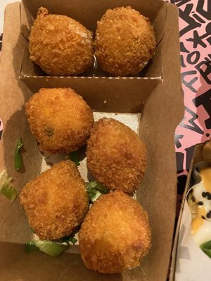 mac and cheese bites at Vegan Junk Food Bar - Downtown in Amsterdam