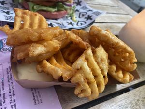 Waffle fries 🍟  at Vegan Junk Food Bar - Downtown in Amsterdam