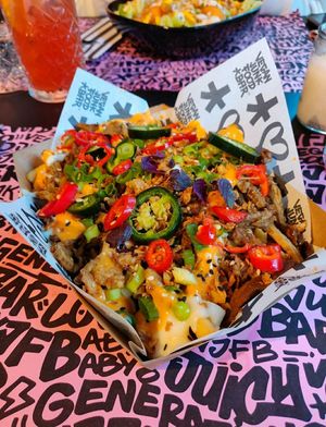 Loaded fries at Vegan Junk Food Bar - Downtown in Amsterdam