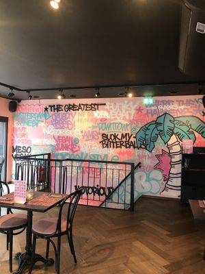 the cutest decoration at Vegan Junk Food Bar - Downtown in Amsterdam