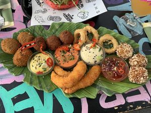 Sampler plate  at Vegan Junk Food Bar - Downtown in Amsterdam