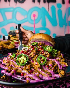 Royal Smash Burger at Vegan Junk Food Bar - Downtown in Amsterdam