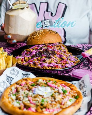 Royal Beastie Shwarma Burger at Vegan Junk Food Bar - Downtown in Amsterdam
