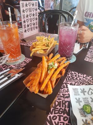 The fries at Vegan Junk Food Bar - Downtown in Amsterdam